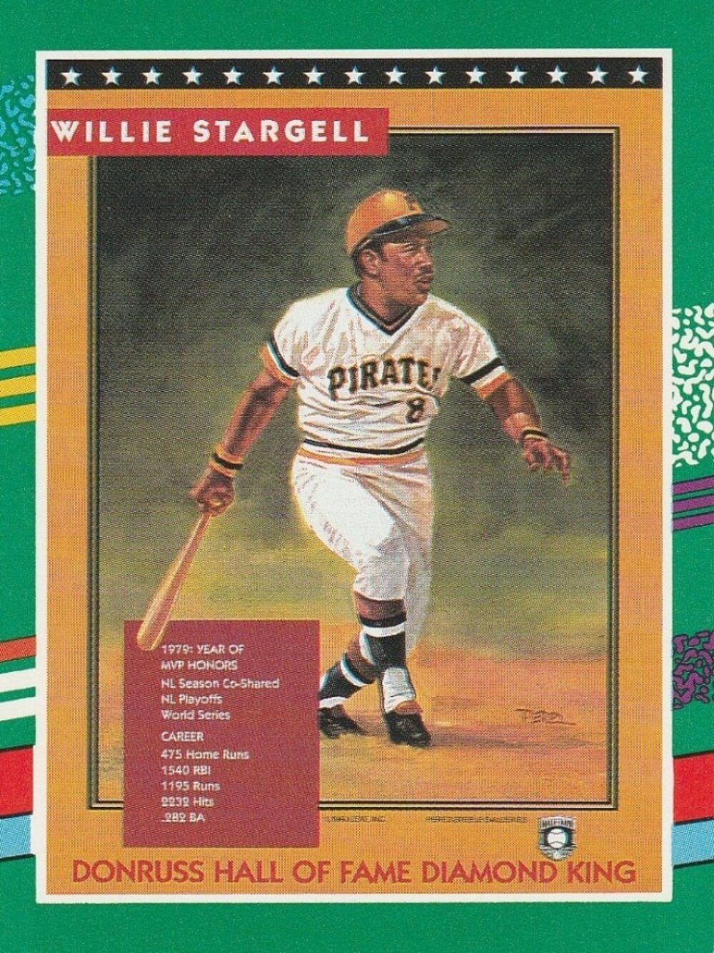Willie Stargell - Donruss 91 Hall Of Fame Diamond Kings Baseball Card